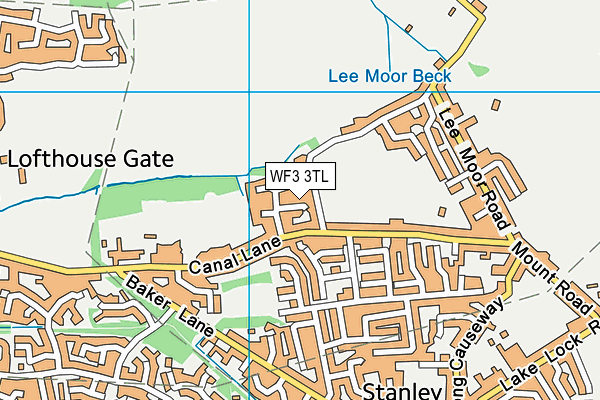 WF3 3TL map - OS VectorMap District (Ordnance Survey)