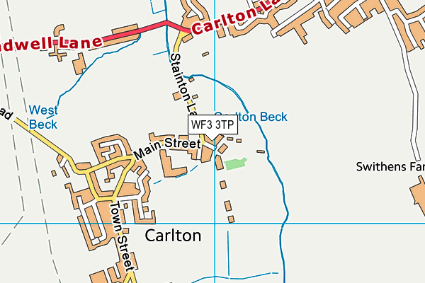 WF3 3TP map - OS VectorMap District (Ordnance Survey)