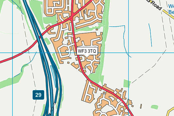 WF3 3TQ map - OS VectorMap District (Ordnance Survey)