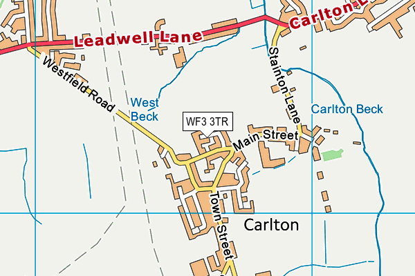 WF3 3TR map - OS VectorMap District (Ordnance Survey)