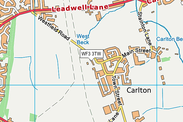 WF3 3TW map - OS VectorMap District (Ordnance Survey)