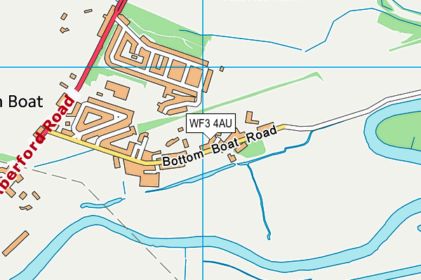 WF3 4AU map - OS VectorMap District (Ordnance Survey)