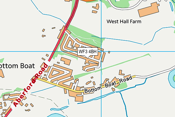 WF3 4BH map - OS VectorMap District (Ordnance Survey)