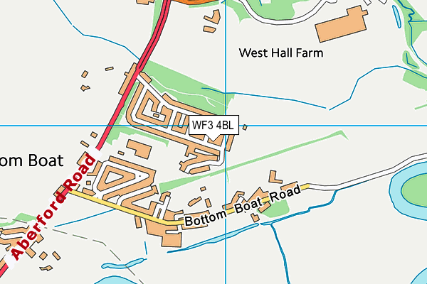 WF3 4BL map - OS VectorMap District (Ordnance Survey)