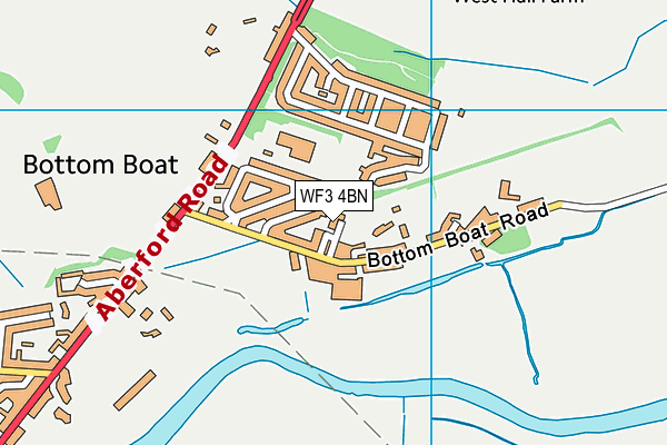WF3 4BN map - OS VectorMap District (Ordnance Survey)