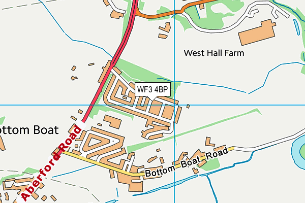 WF3 4BP map - OS VectorMap District (Ordnance Survey)