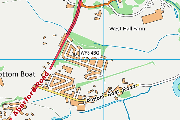 WF3 4BQ map - OS VectorMap District (Ordnance Survey)