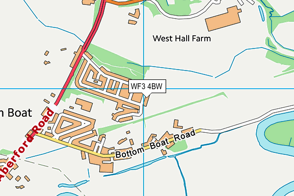 WF3 4BW map - OS VectorMap District (Ordnance Survey)