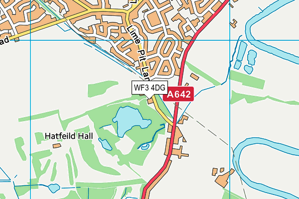 WF3 4DG map - OS VectorMap District (Ordnance Survey)