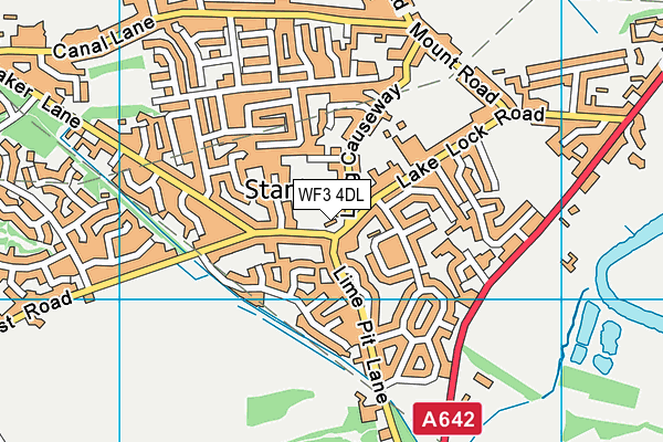 WF3 4DL map - OS VectorMap District (Ordnance Survey)