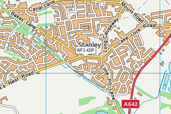 WF3 4DP map - OS VectorMap District (Ordnance Survey)