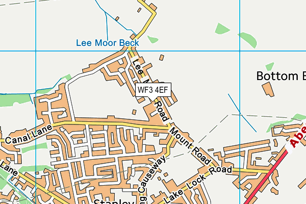 WF3 4EF map - OS VectorMap District (Ordnance Survey)