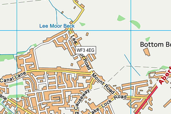 WF3 4EG map - OS VectorMap District (Ordnance Survey)