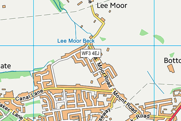 WF3 4EJ map - OS VectorMap District (Ordnance Survey)