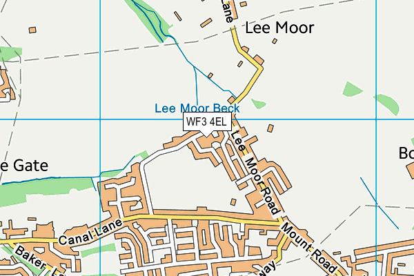 WF3 4EL map - OS VectorMap District (Ordnance Survey)