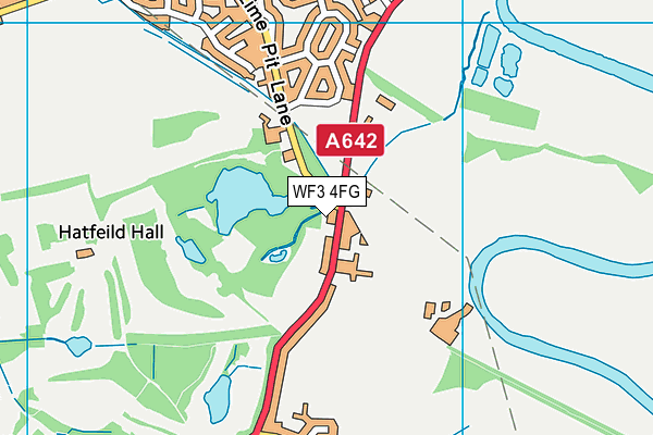 WF3 4FG map - OS VectorMap District (Ordnance Survey)