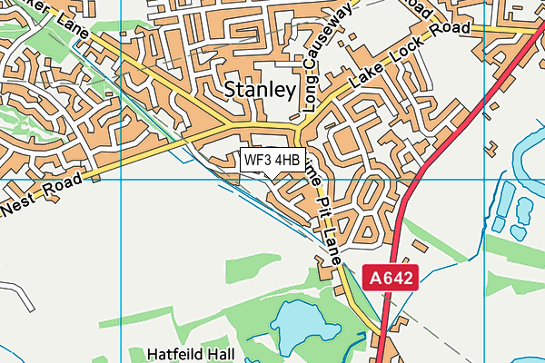 WF3 4HB map - OS VectorMap District (Ordnance Survey)