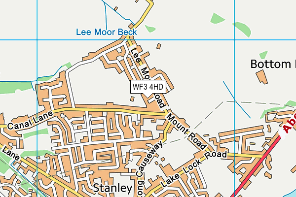 WF3 4HD map - OS VectorMap District (Ordnance Survey)