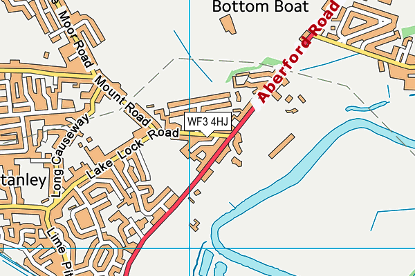 WF3 4HJ map - OS VectorMap District (Ordnance Survey)