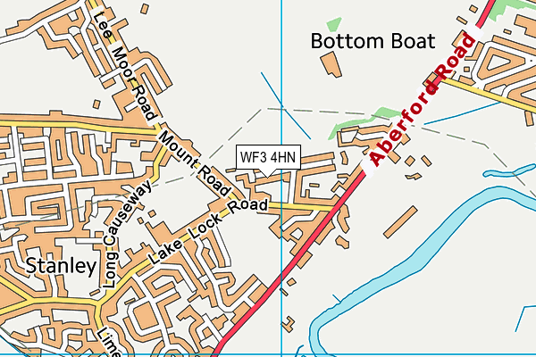 WF3 4HN map - OS VectorMap District (Ordnance Survey)