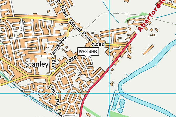 WF3 4HR map - OS VectorMap District (Ordnance Survey)