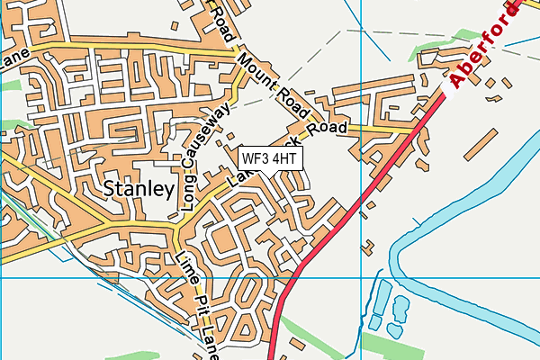 WF3 4HT map - OS VectorMap District (Ordnance Survey)
