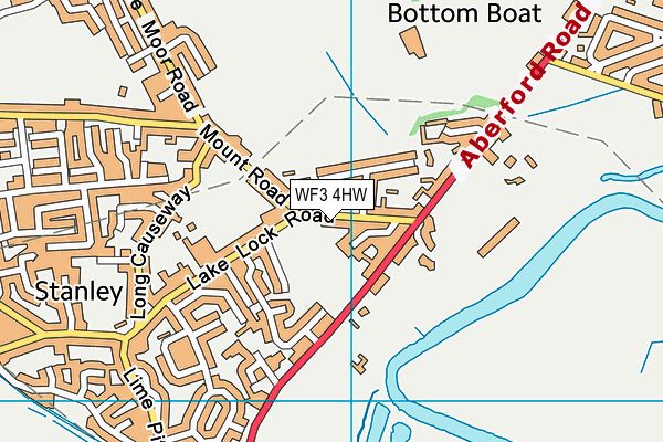 WF3 4HW map - OS VectorMap District (Ordnance Survey)