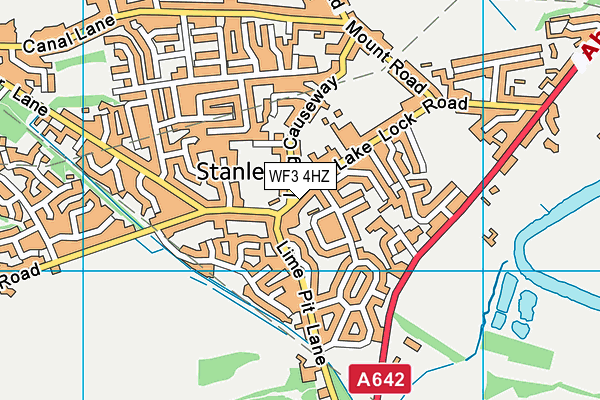 WF3 4HZ map - OS VectorMap District (Ordnance Survey)