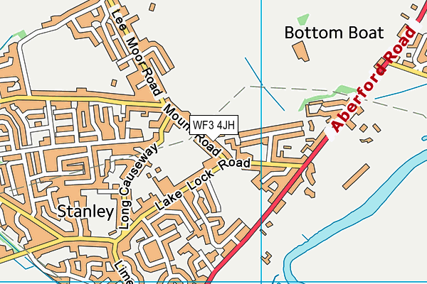 WF3 4JH map - OS VectorMap District (Ordnance Survey)