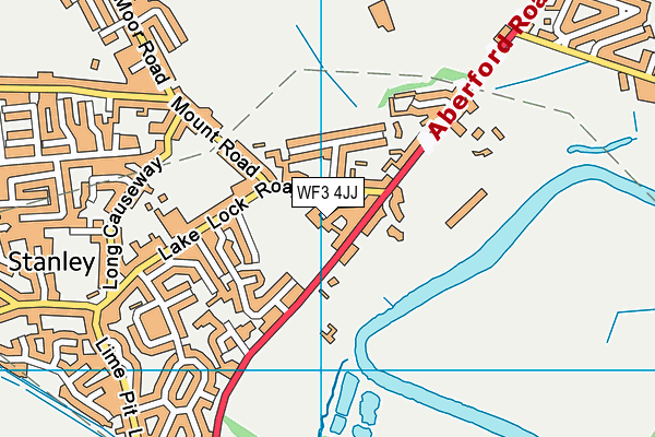 WF3 4JJ map - OS VectorMap District (Ordnance Survey)