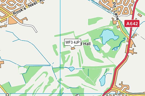 Normanton Golf Club map (WF3 4JP) - OS VectorMap District (Ordnance Survey)