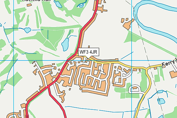 WF3 4JR map - OS VectorMap District (Ordnance Survey)