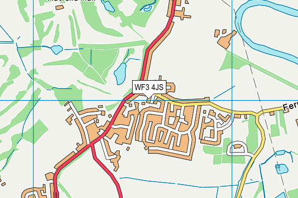 WF3 4JS map - OS VectorMap District (Ordnance Survey)