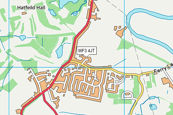 WF3 4JT map - OS VectorMap District (Ordnance Survey)