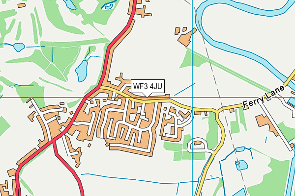 WF3 4JU map - OS VectorMap District (Ordnance Survey)