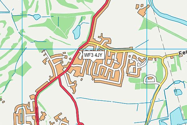 WF3 4JY map - OS VectorMap District (Ordnance Survey)