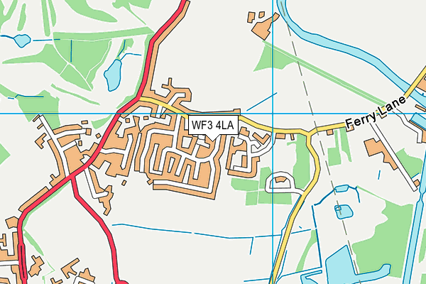 WF3 4LA map - OS VectorMap District (Ordnance Survey)