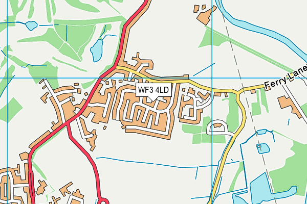 WF3 4LD map - OS VectorMap District (Ordnance Survey)
