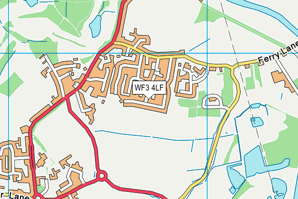 WF3 4LF map - OS VectorMap District (Ordnance Survey)