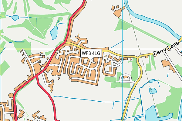 WF3 4LG map - OS VectorMap District (Ordnance Survey)