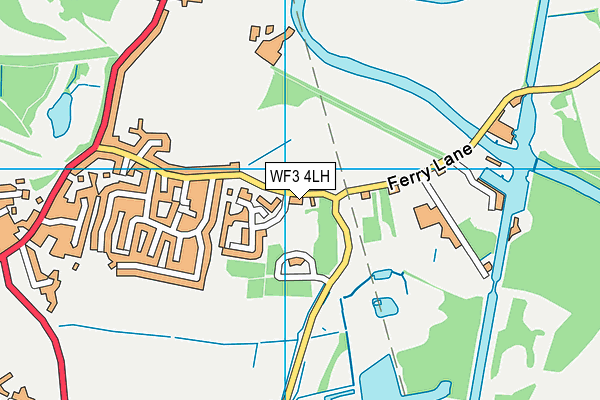 WF3 4LH map - OS VectorMap District (Ordnance Survey)