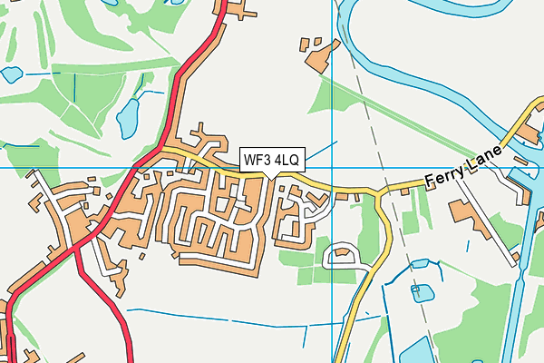 WF3 4LQ map - OS VectorMap District (Ordnance Survey)