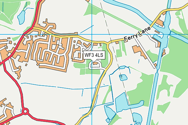 WF3 4LS map - OS VectorMap District (Ordnance Survey)