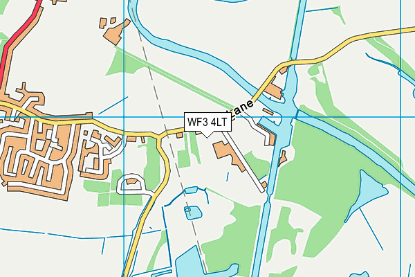 WF3 4LT map - OS VectorMap District (Ordnance Survey)