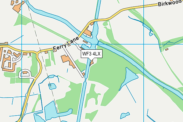 WF3 4LX map - OS VectorMap District (Ordnance Survey)