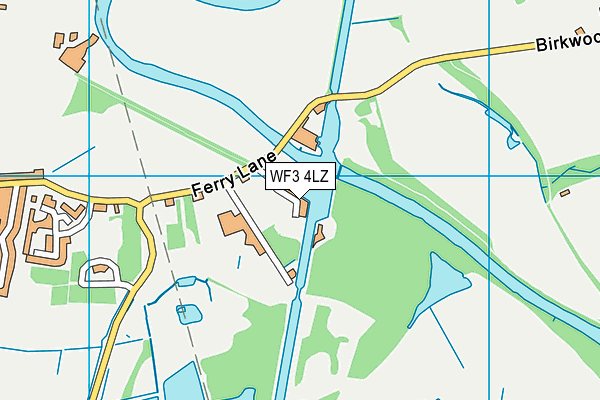 WF3 4LZ map - OS VectorMap District (Ordnance Survey)