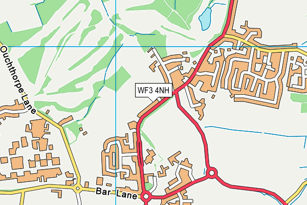 WF3 4NH map - OS VectorMap District (Ordnance Survey)