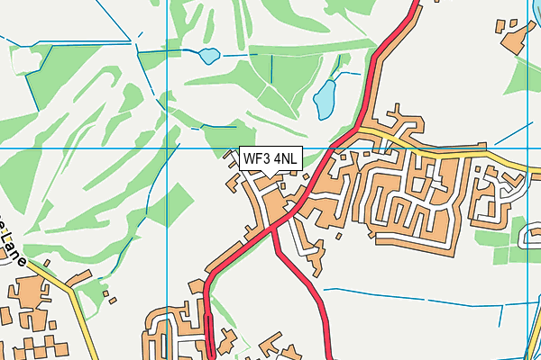 WF3 4NL map - OS VectorMap District (Ordnance Survey)