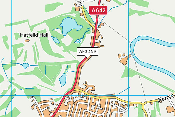 WF3 4NS map - OS VectorMap District (Ordnance Survey)