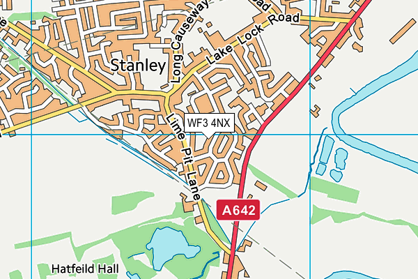 WF3 4NX map - OS VectorMap District (Ordnance Survey)